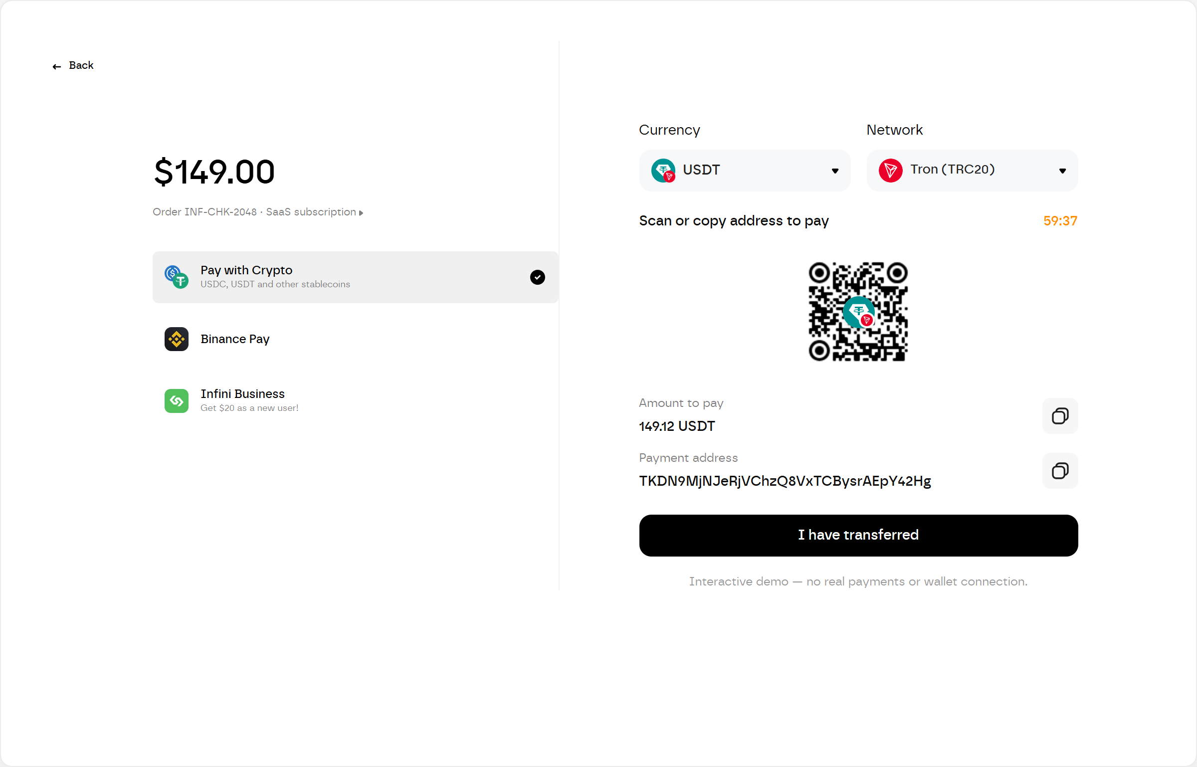 Choose a payment method