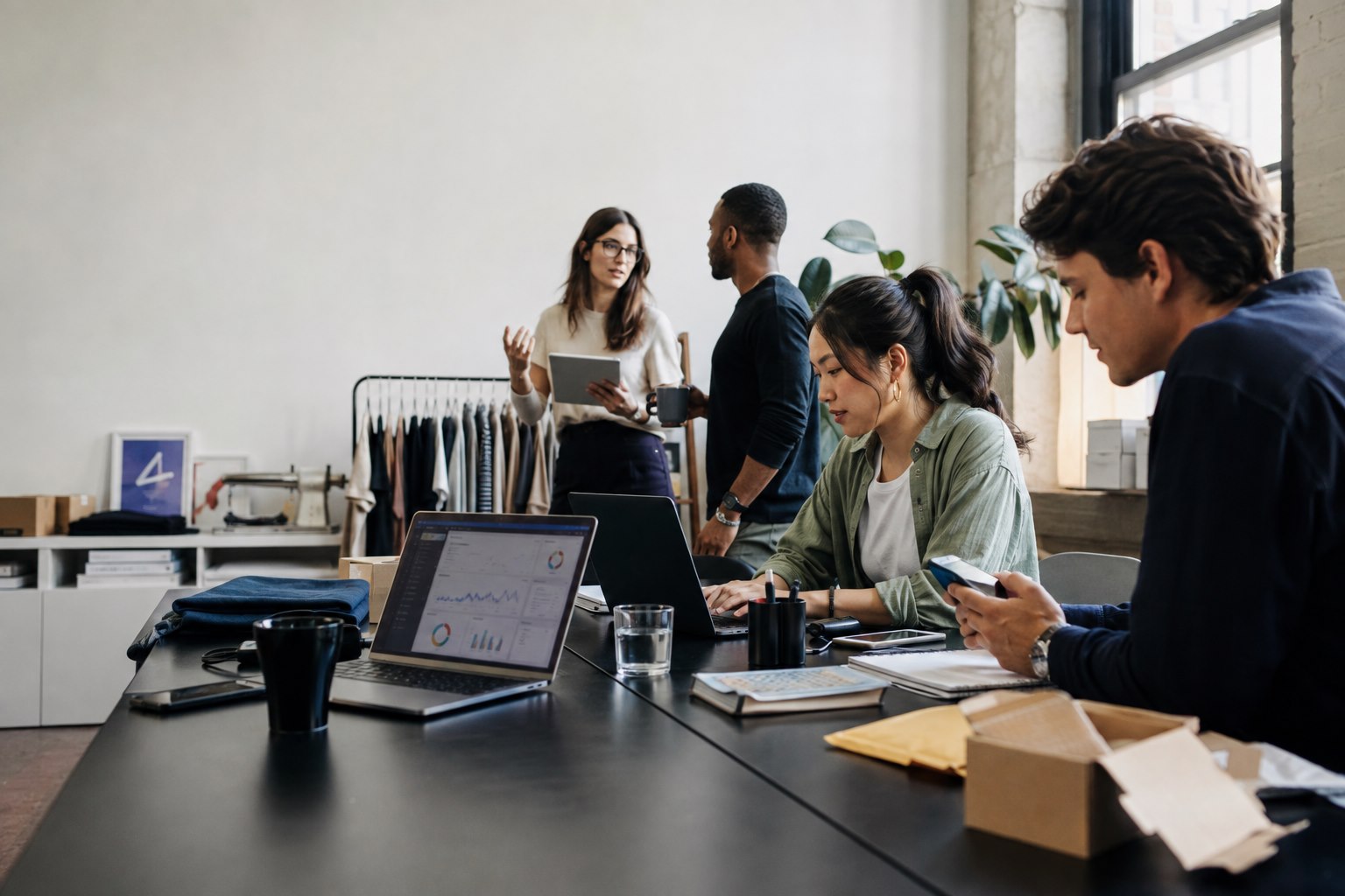 An e-commerce team reviewing business performance