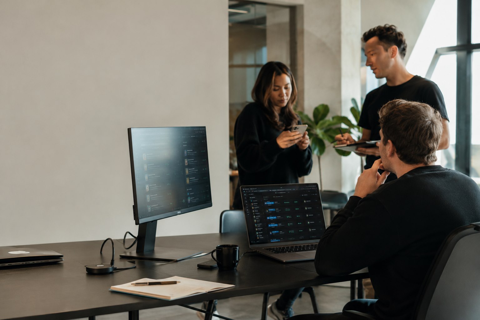 A digital asset operations team managing financial workflows